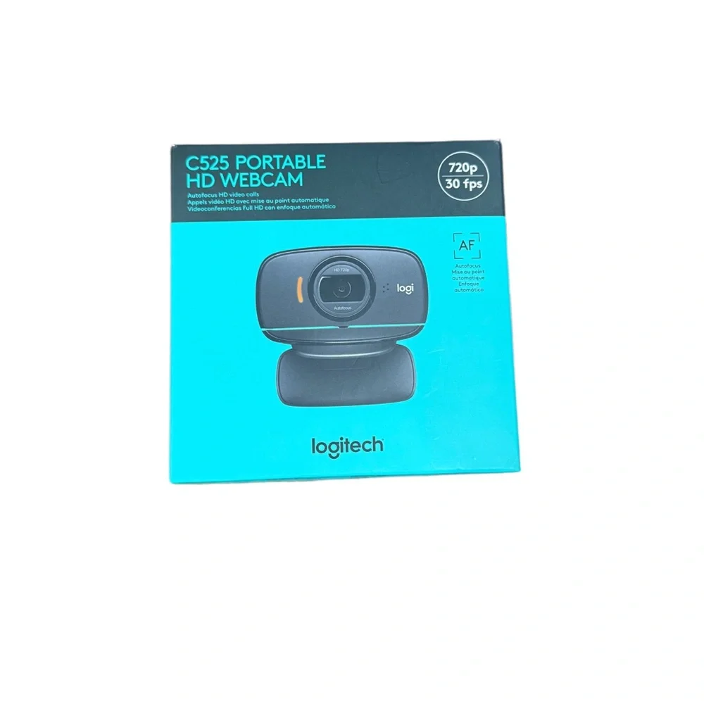 Logitech C525 HD Webcam - Black and Blue